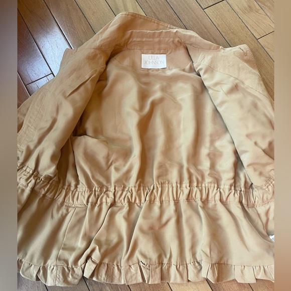 Ulla Johnson Jordana Jacket Tan Cotton Linen Peplum Utility Size Medium - Picture 9 of 16
